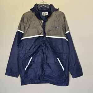 Cintas United Airlines Full Zip Hooded Rain Chore Jacket